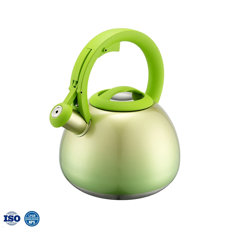 Home Appliances Green 1L Camping Stainless Steel Water Tea Pot Whistling Kettle