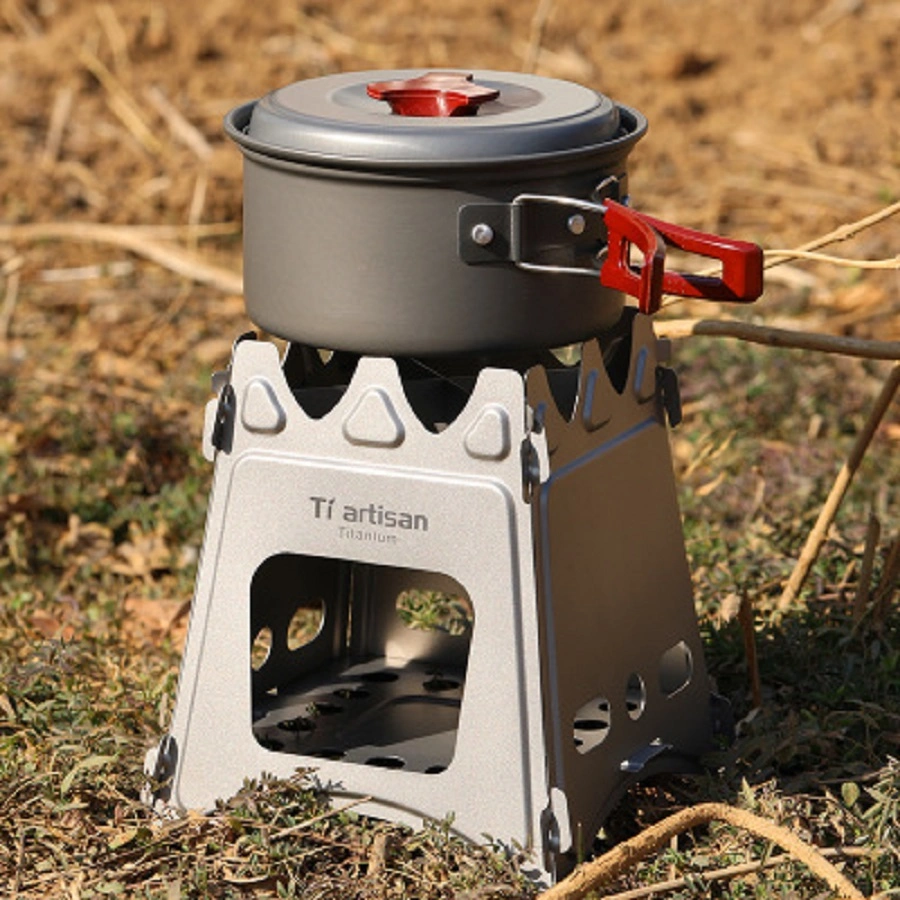 Camping Stove Wood Burning Stove Lightweight, Compact, Durable for Outdoor Backpacking Hiking Traveling Picnic BBQ Esg13768"