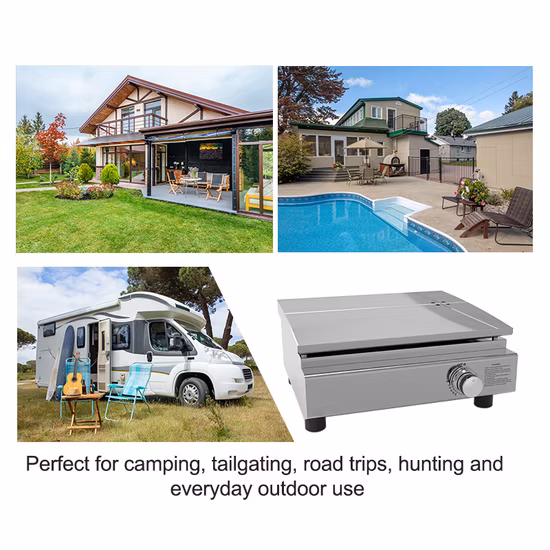 Plaque chauffante à gaz d'intérieur en acier inoxydable d'intérieur de vente chaude