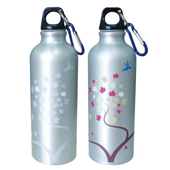 Bouteilles d'eau de voyage en aluminium blanc de sublimation de vente chaude bouilloire de camping de sport de 500 ml